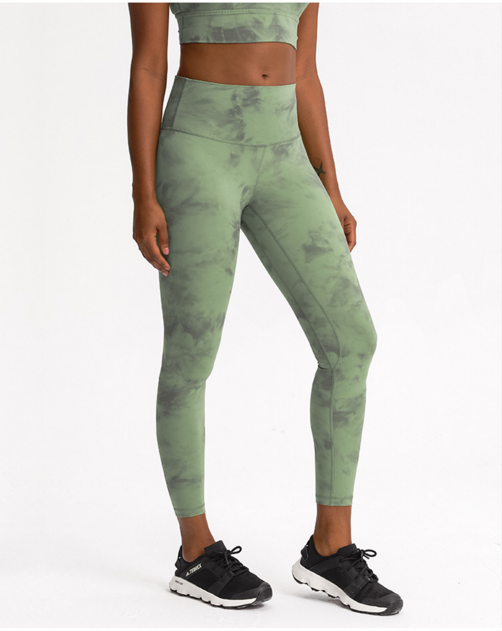 Tie Dye Leggings-Green